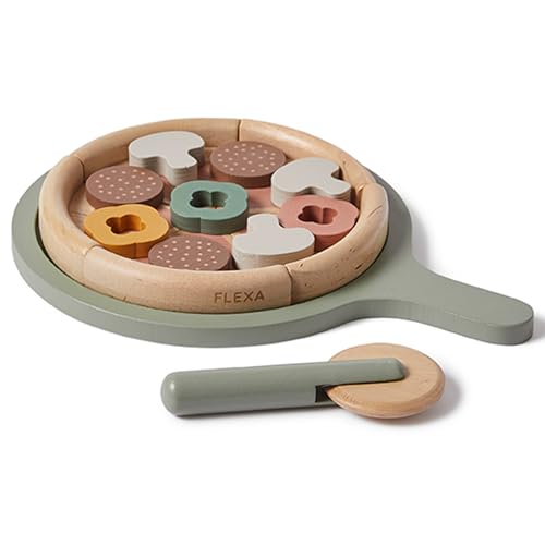 FLEXA Holzpizza-Set für Kinder – 16-teiliges Spielset mit Teller, Spielküche Zubehör Holz Pizza, Belag und Pizzamesser, FSC-zertifiziertes Birkenholz, Spiel für Kleinkinder ab 3 Jahren FLEXA Holzpizza-Set für Kinder – 16-teiliges Spielset mit Teller, Spielküche Zubehör Holz Pizza, Belag und Pizzamesser, FSC-zertifiziertes Birkenholz, Spiel für Kleinkinder ab 3 Jahren von Flexa