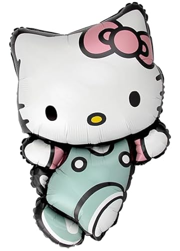 Hello Kitty Umarmung Ballon Party Deko 80cm Weiß Mint Design von Flexmetal