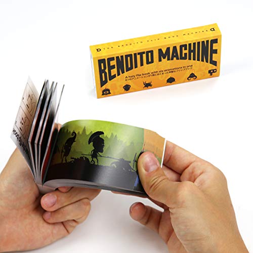 Flipboku - Flipbook Bendito Machine - EIN Magisches Flipbook mit 6 Animationen - Unterhaltsame Optische Illusionen für die Ganze Familie - Animations-Spielzeuggeschenk für Kinder & Erwachsene von Flipboku