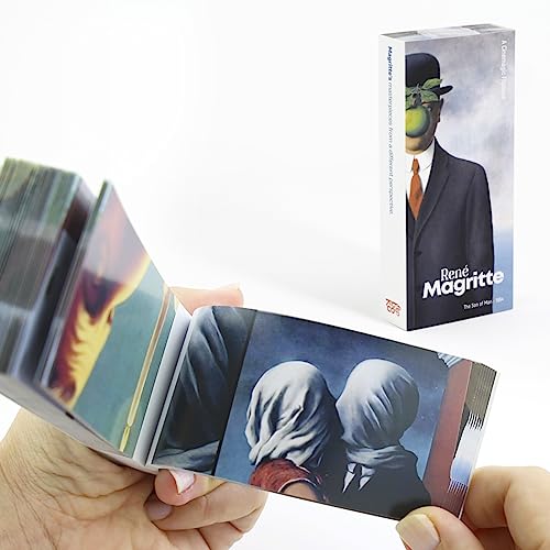 Flipboku - Flipbook René Magritte 6 bezaubernde Animationen – beeindruckendes Spiel mit optischen Illusionen mit 6 lustigen animierten Geschichten – Geschenk Lernspielzeug für Kinder und Erwachsene von Flipboku