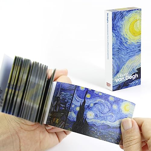 Flipboku - Flipbook Vincent Van Gogh 6 bezaubernde Animationen – beeindruckendes Spiel mit optischen Illusionen mit 6 lustigen animierten Geschichten – Geschenk Lernspielzeug für Kinder und Erwachsene von Flipboku