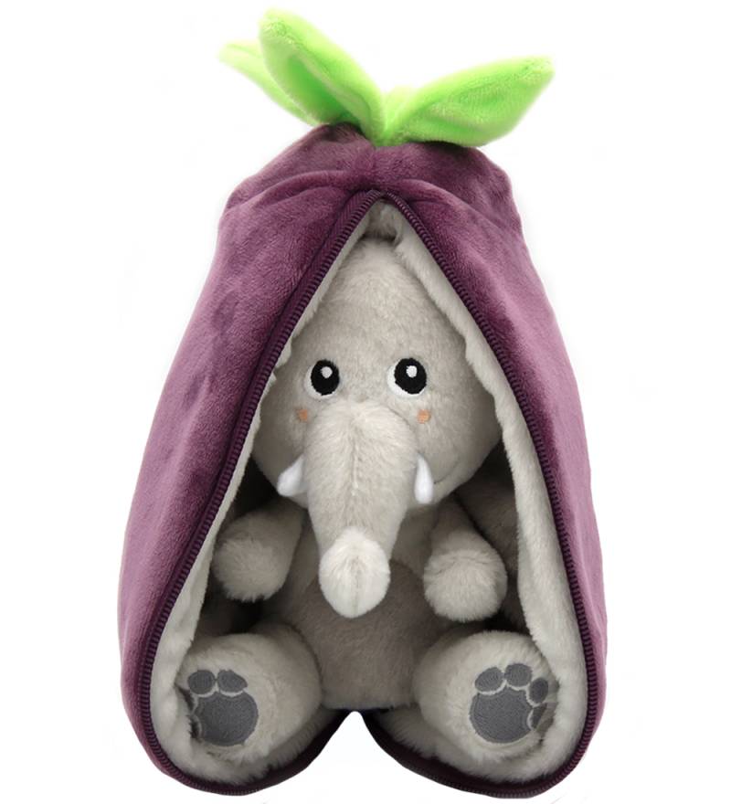 Flipetz Kuscheltier - Samt Die Elephant Aubergine - 20 cm - Flipetz - One Size - Kuscheltiere Flipetz Kuscheltier - Samt Die Elephant Aubergine - 20 cm - Flipetz - One Size - Kuscheltiere von Flipetz