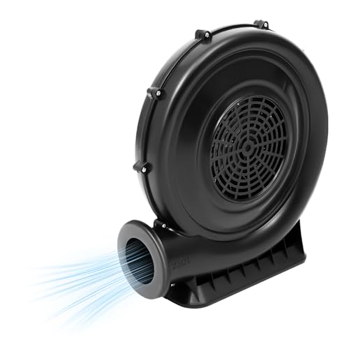 Aufblasbare Burg, Aufblasbare Burg für den Außenbereich，Leistungsstarkes Luftgebläse 250W – 420m³/h Luftstrom, 1100Pa Druck für Hüpfburgen & Zelte, inkl. 1.5m EU-Kabel (220V)Für kommerzielle Hüpfburge von Fliuyr