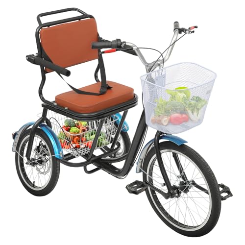 Fliuyr 20 Zoll Dreirad,138x67CM Stabiles Dreirad,Aluminiumlegierung Dreiräder für ältere Menschen,Frei Einstellbar,3-Rad-Fahrräder mit frei öffnenden und Schließenden Schienen,Rückenlehne Fliuyr 20 Zoll Dreirad,138x67CM Stabiles Dreirad,Aluminiumlegierung Dreiräder für ältere Menschen,Frei Einstellbar,3-Rad-Fahrräder mit frei öffnenden und Schließenden Schienen,Rückenlehne von Fliuyr