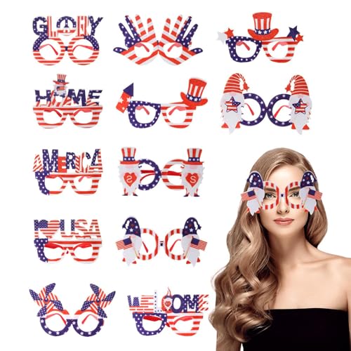 4. Juli Sonnenbrille, patriotische Sonnenbrille - 12x patriotische Themen Dekorationen Sonnenbrille - Partyversorgungen im Freien, Bulk -Ausrüstungszubehör für Independence Day Paraden, Hinterhofgrill 4. Juli Sonnenbrille, patriotische Sonnenbrille - 12x patriotische Themen Dekorationen Sonnenbrille - Partyversorgungen im Freien, Bulk -Ausrüstungszubehör für Independence Day Paraden, Hinterhofgrill von Flkiglm