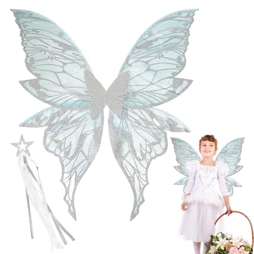 Elfenflügel Für Kinder,Engelsflügel Kostüm Set - Farbige Cosplay Accessoires Für Mädchen Geburtstag Mottoparty Halloween Elfenflügel Für Kinder,Engelsflügel Kostüm Set - Farbige Cosplay Accessoires Für Mädchen Geburtstag Mottoparty Halloween von Flkiglm