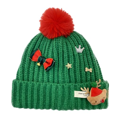 Flkiglm Gestrickte Weihnachtsmütze,Weihnachtswintermütze,Gestrickte Weihnachtsmützen - Weihnachtsmannmütze, bedruckte Wollmütze, Winterstrickmütze für Kinder Flkiglm Gestrickte Weihnachtsmütze,Weihnachtswintermütze,Gestrickte Weihnachtsmützen - Weihnachtsmannmütze, bedruckte Wollmütze, Winterstrickmütze für Kinder von Flkiglm
