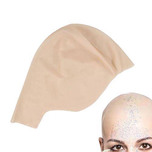 Flkiglm Kinder Mütze, Halloween Kostüm Echt Wirkende Perücken Glatze, Realistisches Kostüm Zubehör für Damen Herren Schauspieler Karneval Halloween Theater Cosplay Party von Flkiglm