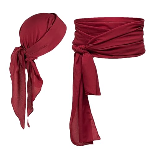 Flkiglm Piraten Kostüm Accessoires, Piratenhut Set Mit Bandana, Weiches Kopfband Schärpe Gürtel für Mottopartys Rollenspiel Bühnenauftritte Mittelalter Renaissance Damen Herren Flkiglm Piraten Kostüm Accessoires, Piratenhut Set Mit Bandana, Weiches Kopfband Schärpe Gürtel für Mottopartys Rollenspiel Bühnenauftritte Mittelalter Renaissance Damen Herren von Flkiglm