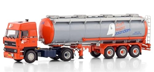 FloZ Für WSI für DAF 3300 Space CAB 4X2 für Chrome Tank Trailer - 3 Achsen für Albert Keijzer 1:50 Truck vorgebautes Modell von FloZ