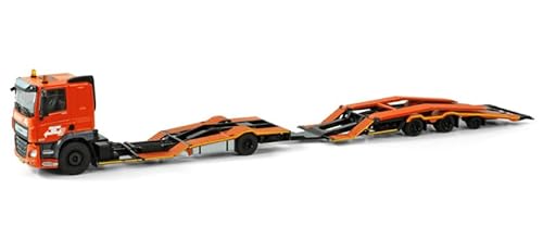 FloZ Für WSI für DAF für CF Sleeper CAB MY2017 RIGED Truck Transporter Truck 4X2 Truck Transporter Deichselanhänger - 3 Achsen für De Rooy 1:50 Truck vorgebautes Modell von FloZ