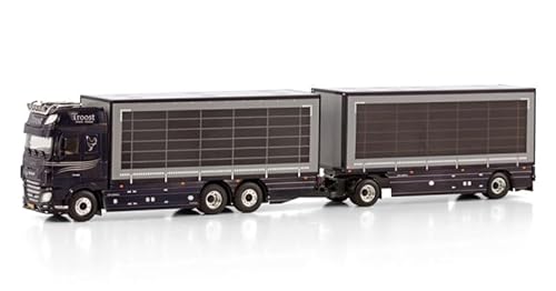 FloZ Für WSI für DAF für XF 6X2 TAG AXLE RIGED Truck Deichselvorhang für Kombi – 2 Achsen für Troost für Pluimvee-Transport 1:50 Truck vormontiertes Modell von FloZ
