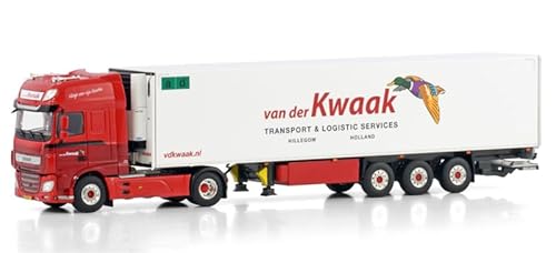FloZ Für WSI für DAF für XF Super Space CAB MY2017 4X2 Reefer Trailer - 3 Achsen für Van der Kwaak 1:50 Truck vorgebautes Modell von FloZ