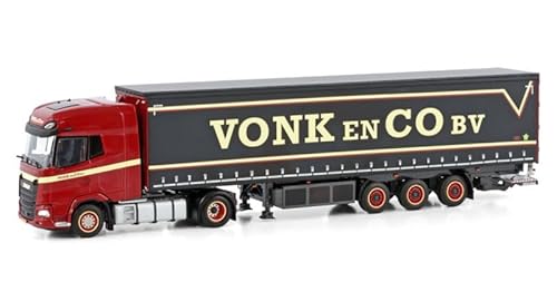 FloZ Für WSI für DAF für XG+ 4X2 CURTAINSIDE Trailer - 3 Achsen für Vonk & Co 1:50 Truck vorgebautes Modell von FloZ