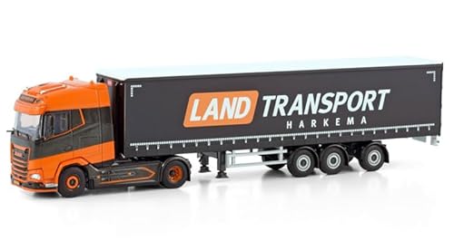 FloZ Für WSI für DAF für XG 4X2 CURTAINSIDE Trailer - 3-Achse für Landtransport 1:50 LKW vorgebautes Modell von FloZ