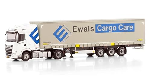 FloZ Für WSI für DAF für XG 4X2 CURTAINSIDE Trailer - 3 Achsen für Ewals Cargo Care 1:50 Truck vorgebautes Modell von FloZ