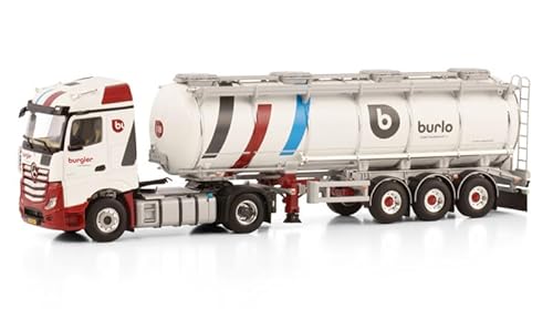 FloZ Für WSI für Mercedes für Benz für ACTROS MP5 Stream Space 4X2 Tankanhänger – 3 Achsen für Burlo (für Einbrecher), 1:50 LKW, vormontiertes Modell von FloZ