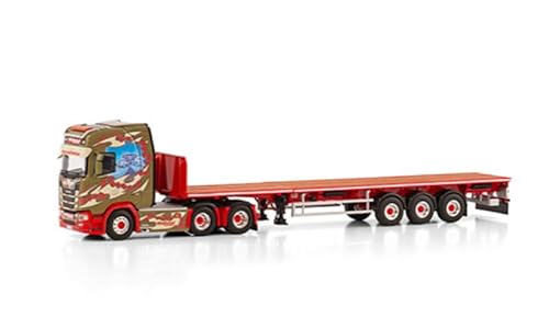 FloZ Für WSI für Scania CS20H 6X4 Pritschenanhänger - 3-Achse für Midtstol 1:50 Truck vorgebautes Modell von FloZ