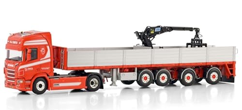 FloZ Für WSI für Scania R Highline CR20H 4X2 Ziegelanhänger – 4-Achsen-Transportbedrijf für H.J. Smits 1:50 Truck vorgefertigtes Modell von FloZ
