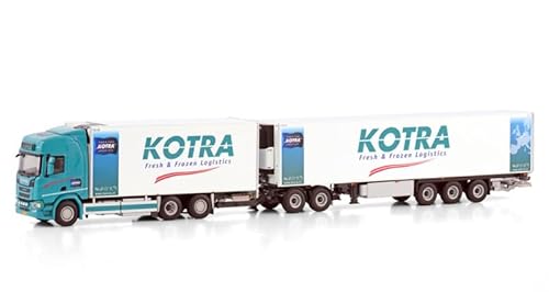 FloZ Für WSI für Scania R Normal CR20N 6X2 TAG AXLE RIGED Truck Deichsel Straßenzug – 8 Achsen für Kotra Logistics 1:50 LKW vorgebautes Modell von FloZ