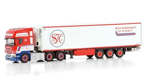 FloZ Für WSI für Scania R5 für Topline 6X2 TAG AXLE Reefer Trailer – 3 Achsen für Skive 1:50 Truck vorgebautes Modell von FloZ