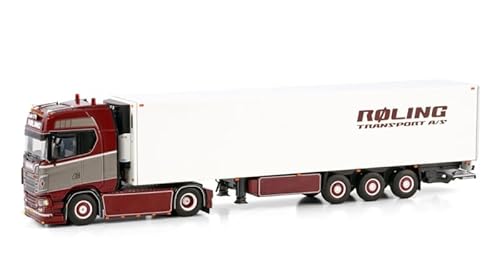 FloZ Für WSI für Scania S Highline CS20H 4X2 Kühlanhänger - 3-Achse für Roling 1:50 LKW vorgebautes Modell von FloZ