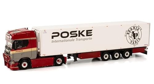 FloZ Für WSI für Scania S Highline CS20H 4X2 Kühlanhänger – 3 Achsen für Poske 1:50 Truck vorgebautes Modell von FloZ