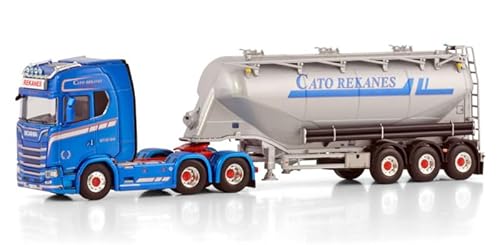 FloZ Für WSI für Scania S Highline CS20H 6X2 TAG AXLE Bulk Trailer – 3 Achsen für Rekanes 1:50 Truck vorgebautes Modell von FloZ