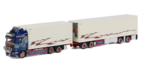 FloZ Für WSI für Scania für R(5) Highline 6x2 Sleep as Zweedse koelaanhanger (4 as) für Jarvinen 1:50 Truck vorgebautes Modell von FloZ