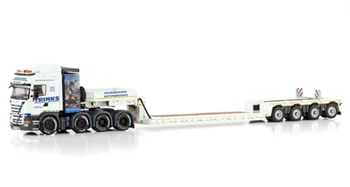 FloZ Für WSI für Scania für R6 8X4 Streamline Highline Euro Tieflader PENDEL X - 4-Achse für Trinks 1:50 Truck vorgebautes Modell von FloZ