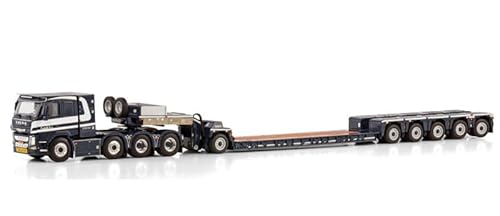 FloZ Für WSI für Volvo für FM4 Sleeper CAB 8X4 Tieflader PENDEL X mit 1 Achse Dolly - 5 Achsen für Kandt B.V. 1:50 Truck vormontiertes Modell von FloZ