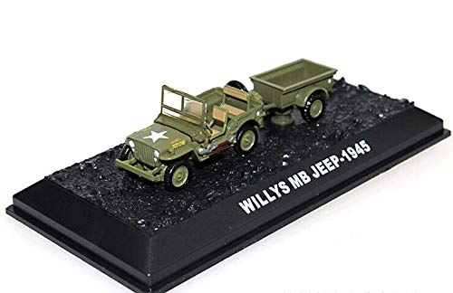 FloZ USA Willys MB JEEP-1945 Druckguss-Modell, 1:72, Grün, Kunststoff, Jeep-Sculptur, Sammlerstück, Historisch, Traditionell von FloZ