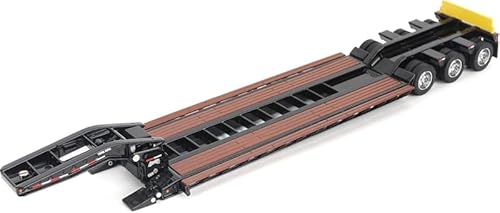 FloZ for Caterpillar for Trail King TK120 Hydraulisch Abnehmbar für Schwanenhals Lowboy Anhänger in Schwarz - Outrigger Version 1:50 Truck Vorgebautes Modell von FloZ