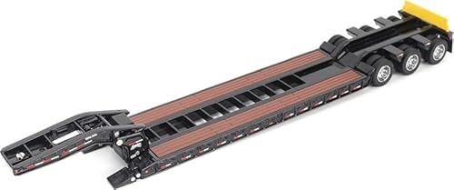 FloZ for Caterpillar for Trail King TK120 Hydraulisch Abnehmbar für Schwanenhals Lowboy Anhänger in Schwarz - Reguläre Version 1:50 LKW Vorgebautes Modell von FloZ