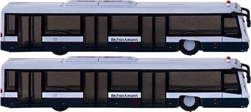 FloZ for Fantasy Wings for British Airways Flughafen Passagierbus 2er Set 1:200 Zubehör Vorgebautes Modell von FloZ