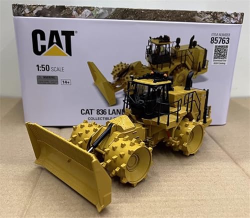 FloZ für Caterpillar 836 Deponieverdichter gelb 1:50 LKW vorgebautes Modell von FloZ