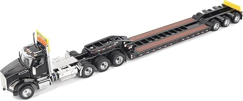 FloZ für Caterpillar für Kenworth T880 SBFA Daycab Tridem Traktor in schwarz mit für Trail King TK120 HDG Lowboy Anhänger 1:50 LKW Vorgebautes Modell FloZ für Caterpillar für Kenworth T880 SBFA Daycab Tridem Traktor in schwarz mit für Trail King TK120 HDG Lowboy Anhänger 1:50 LKW Vorgebautes Modell von FloZ