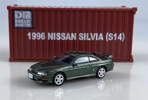FloZ für Caterpillar für Nissan für Silvia für S14 Grün Rechtslenker 1:64 Auto Vorbaumodell von FloZ
