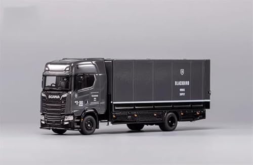 FloZ für GCD für Scania S 730 Geschlossene Doppelstöckige Abschleppwagen Grau Rechtslenker für Black Bird 1:64 LKW Vorgebautes Modell von FloZ