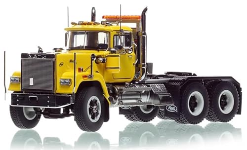 FloZ für Heavy Haul Replicas für Mack American Double Axle Truck Gelb/Schwarz 1:50 Truck Vorgebautes Modell von FloZ