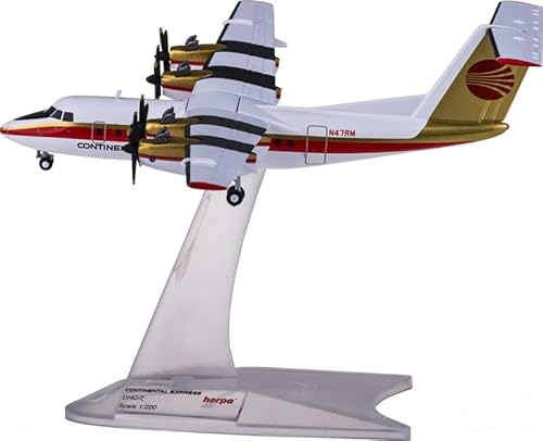 FloZ für Herpa für Continental Airlines für De Havilland Kanada DHC-7 N47RM 1:200 Flugzeug vorgebautes Modell von FloZ
