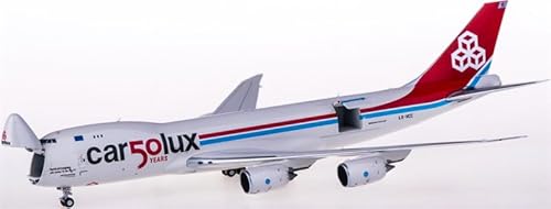FloZ für JC Wings für Cargolux für Boeing 747-8F LX-VCC 50 Jahre Interative 1:400 Flugzeug Vorgebautes Modell von FloZ