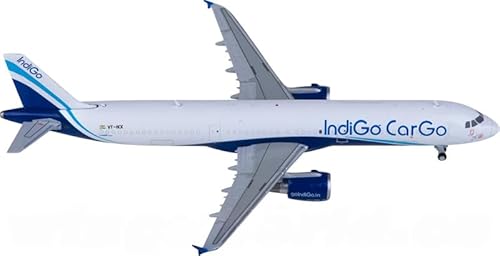 FloZ für JC Wings für Indigo Cargo für Airbus A321 VT-IKX 1:400 Flugzeug vorgebautes Modell von FloZ