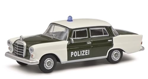 FloZ für Schuco für Mercedes für Benz 200D (für W110) Polizei Europäisches Auto 1:64 Auto Vorbaumodell von FloZ