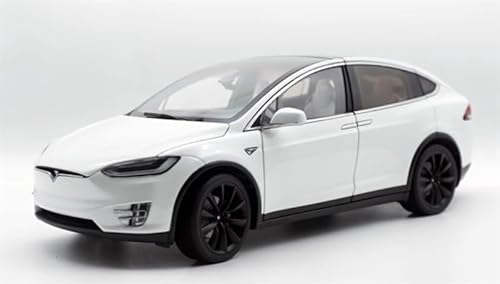 FloZ für Tesla für Model X Pure Electric SUV Perlglanz Weiß 1:18 Auto Vorbaumodell von FloZ