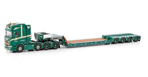 FloZ für WSI für Scania R Highline CR20H 8X4 Euro LOWLOADER - 4-ACHSE für G.L. de Haan 1:50 Truck vorgebautes Modell von FloZ