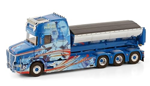 FloZ für WSI für VLASTUIN Torpedo 8X4 RIGED Truck mit HOOKLIFT System + HOOKLIFT Container für Asphalt für Molander 1:50 Truck Vorgebautes Modell von FloZ