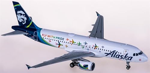 Für Geminijets für Alaska Airlines für Airbus A320 N854VA Fly with Pride 1:200 Flugzeug vorgebautes Modell Für Geminijets für Alaska Airlines für Airbus A320 N854VA Fly with Pride 1:200 Flugzeug vorgebautes Modell von FloZ
