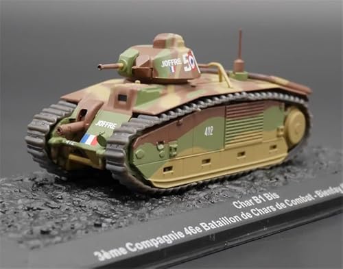 Für IXO WWII Frankreich Char B1 Bis 3eme Compagnie 46e Bataillon de chars de Combat - Bienfay (Frankreich) - 1940 1/72 Panzer vorgebaut Modell von FloZ