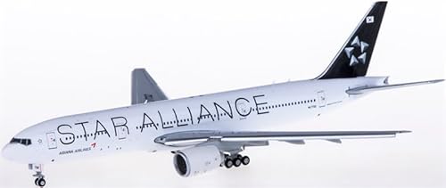 Für JC Wings für Asiana Airlines für Boeing 777-200ER HL7732 Star Alliance Flaps Down 1:400 Flugzeug Vorgebautes Modell von FloZ